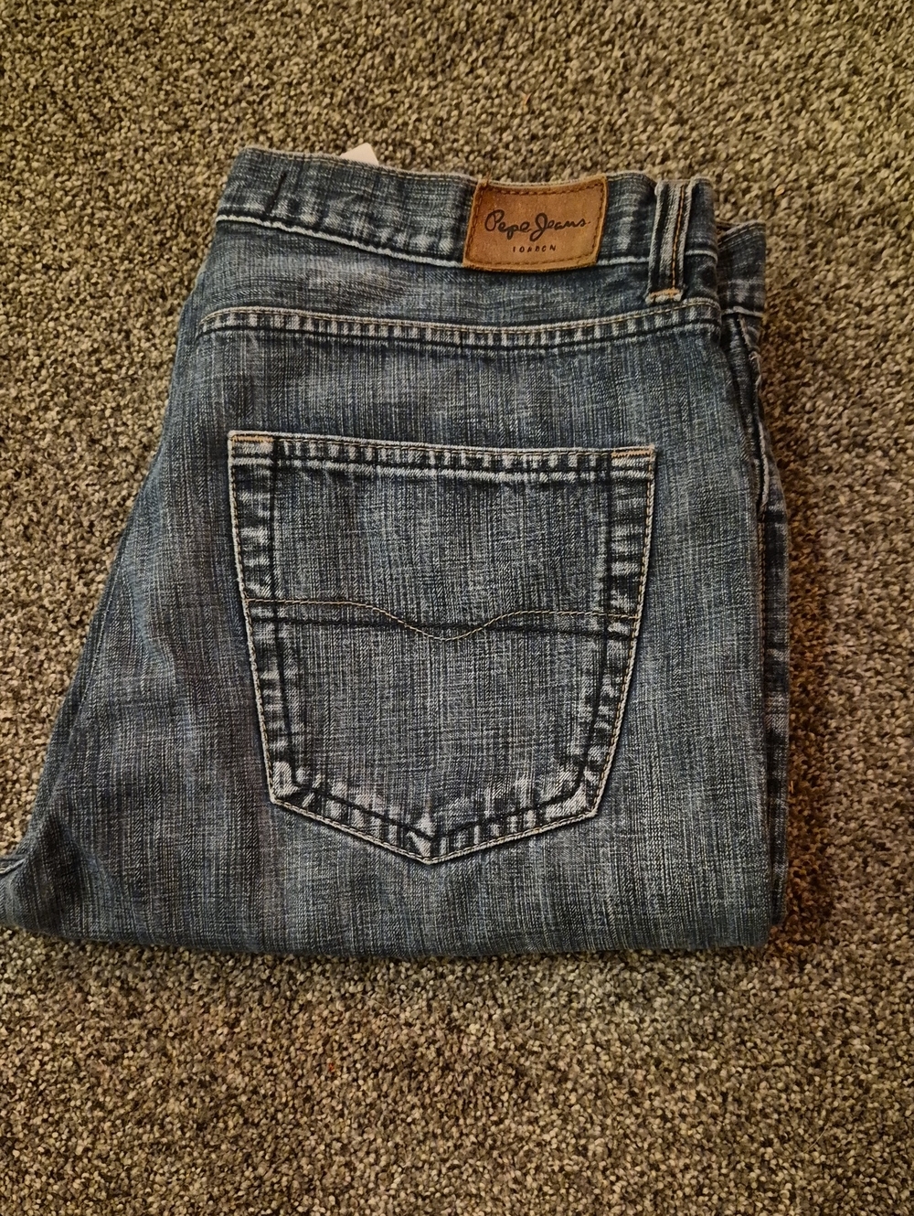 Men's Pepe Jeans Washed Blue Straight Jeans  >>>2 4 1 Sale!!<<<